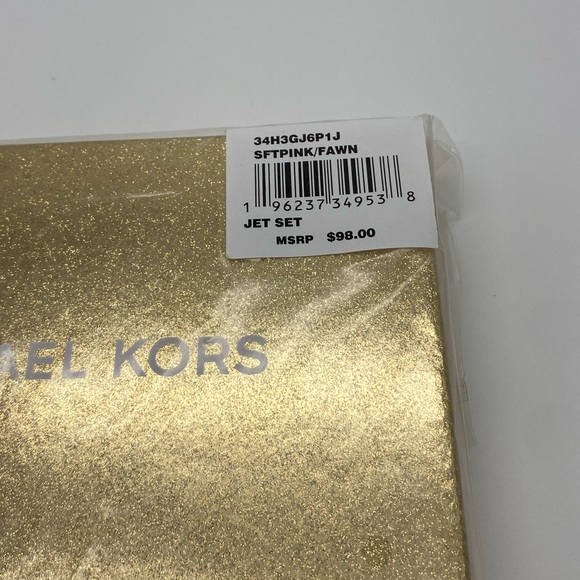 Michael Kors Logo Embellished Jet Set Soft Pink Small Coin Purse in Gift Box NIB - Picture 4 of 8